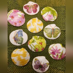 Handmade One Of A Kind Butterfly and Floral Seashell Collection